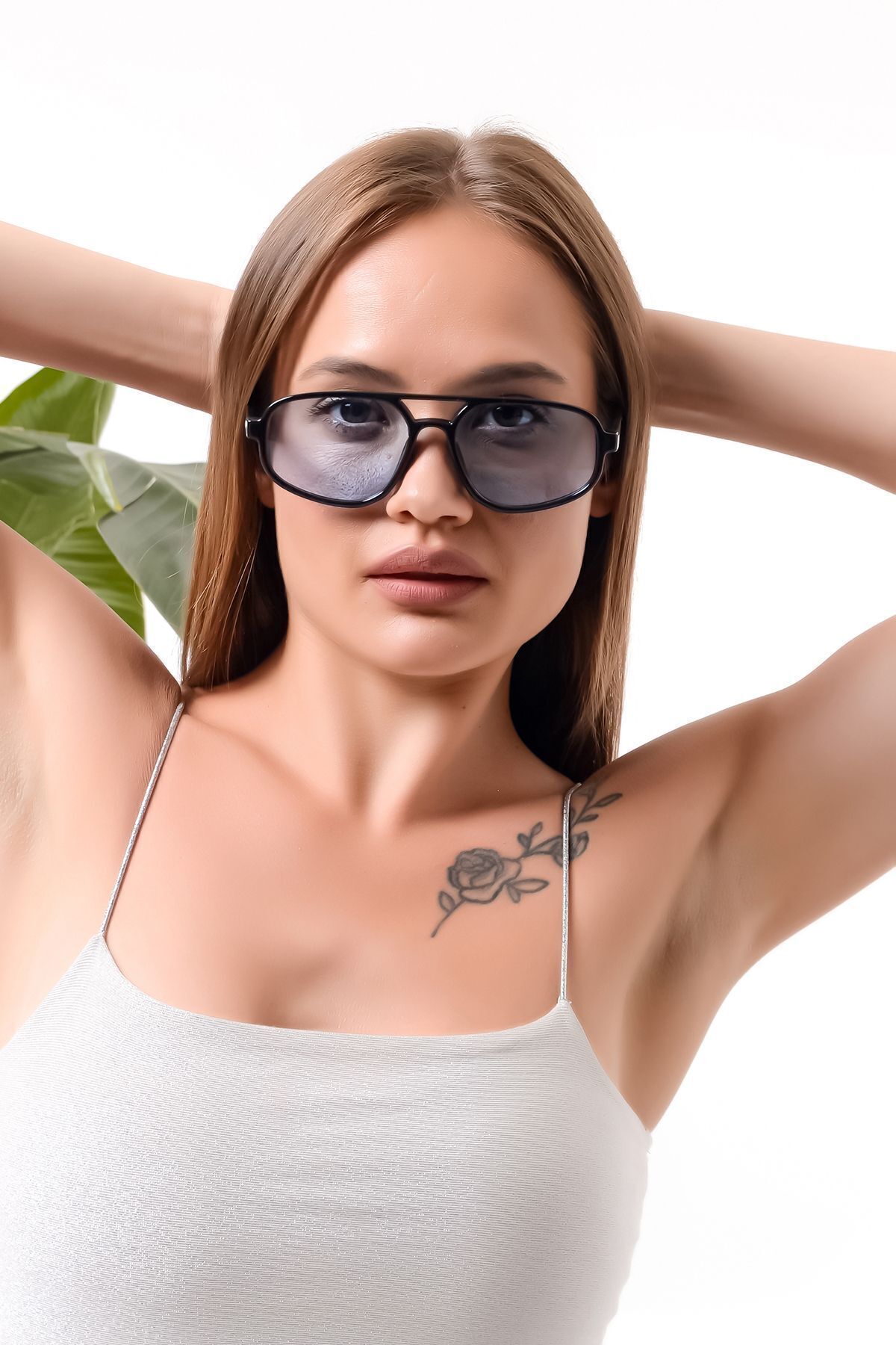 Duke Nickle Unisex Siyah Spor Tarz Oval Çerçeve Gök Mavisi Uv 400 Cam Güneş Gözlüğü - Görsel 2