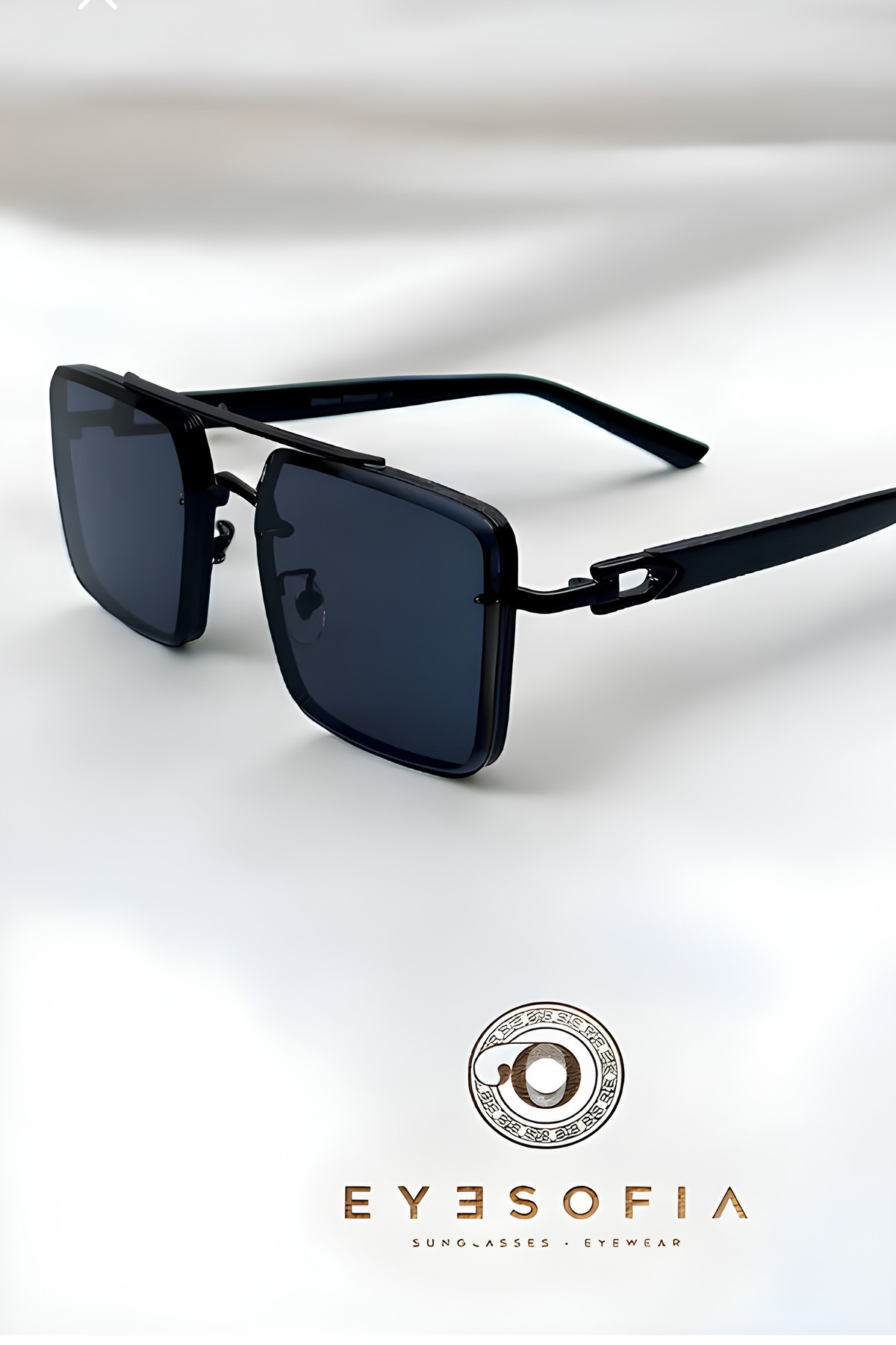 Eyesofia Better Yüksek Kalite Titanyum Parliament Mavi Unisex Güneş Gözlüğü - Görsel 2