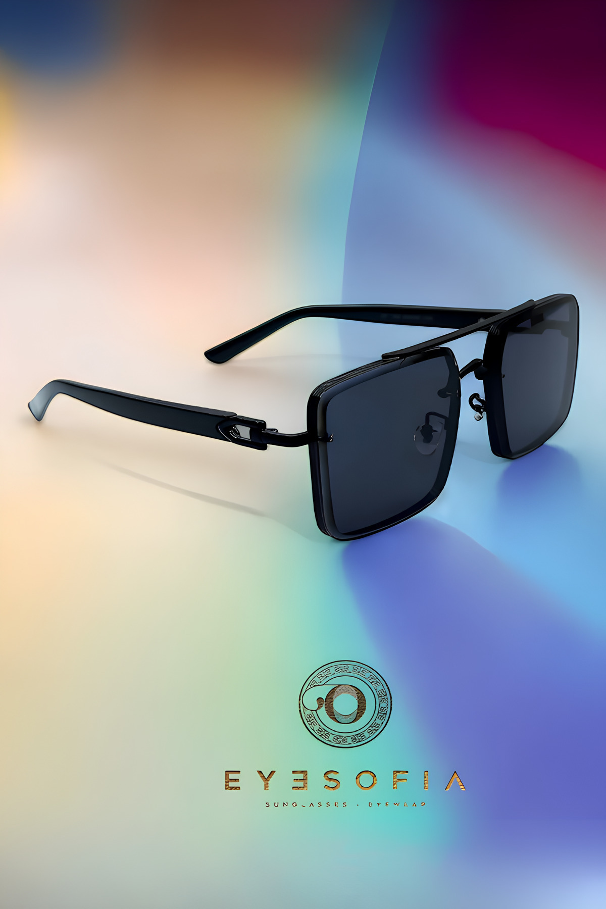 Eyesofia Better Yüksek Kalite Titanyum Parliament Mavi Unisex Güneş Gözlüğü - Görsel 3