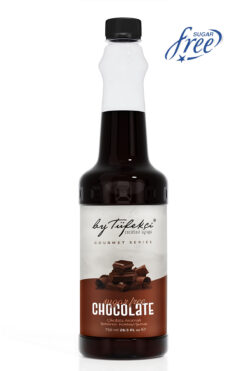By Tüfekçi Gourmet Series Şekersiz Çikolata Kahve Şurubu 750 ML | Doğal Aroma | Sugar Free | 0 Şeker 0 Kalori