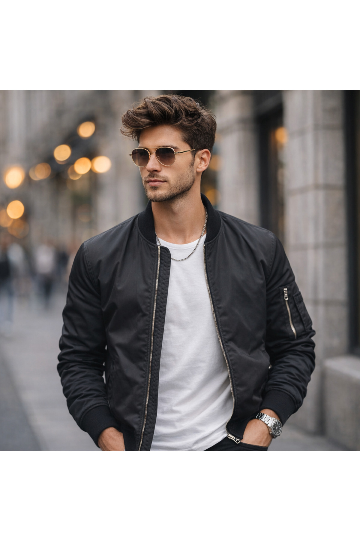 Tisaati Premium Serisi Özel Tasarım Eşref Tek Deli Gürdal Bozo Modeli UV400 Korumalı Erkek Güneş Gözlüğü