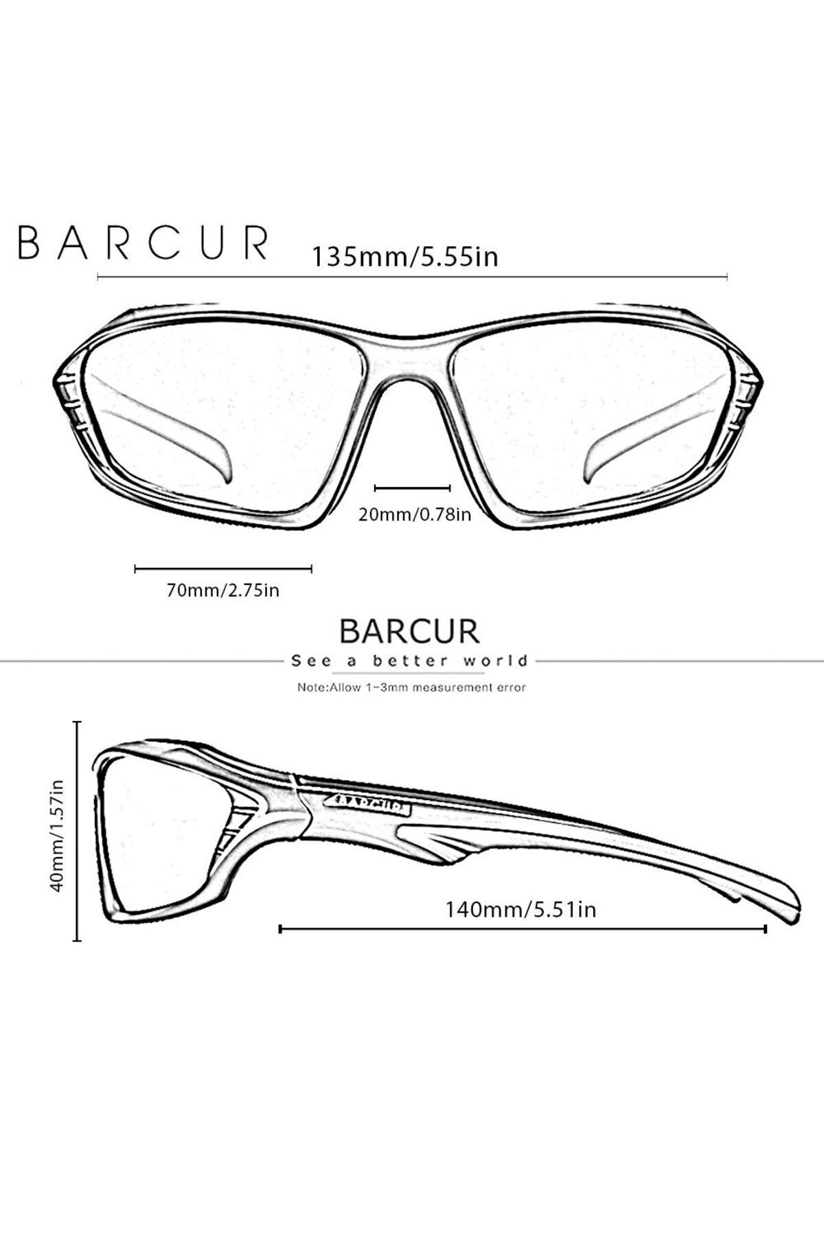 Barcur Mantovani Amerikan Malı Yüksek Kalite Uv400 Polarize Erkek Ve Kadın Güneş Gözlüğü - Bisiklet Gözlüğü - Görsel 2