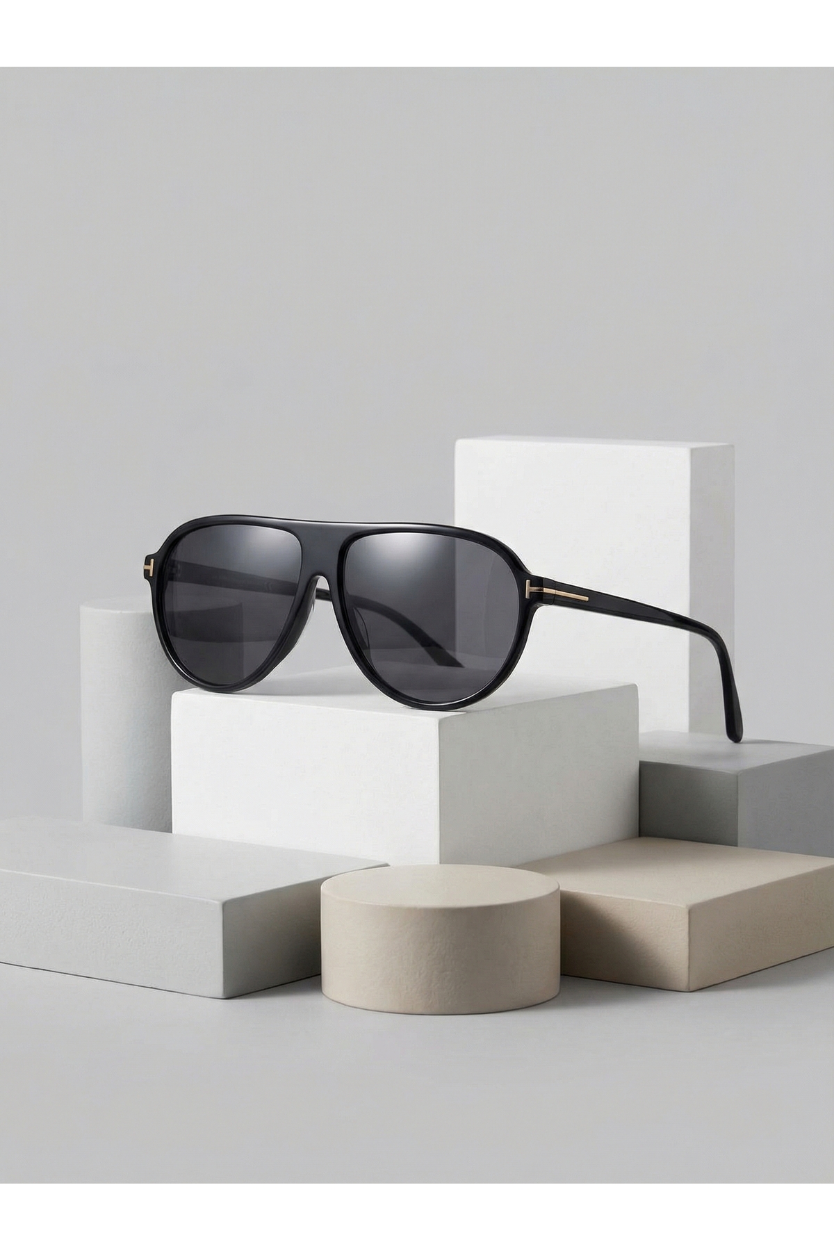 VEGA EYEWEAR Marcus Siyah Pilot Güneş Gözlüğü Unisex Popüler Model Gözlük Damla Modeli Uv400 Korumalı Hafif - Görsel 2