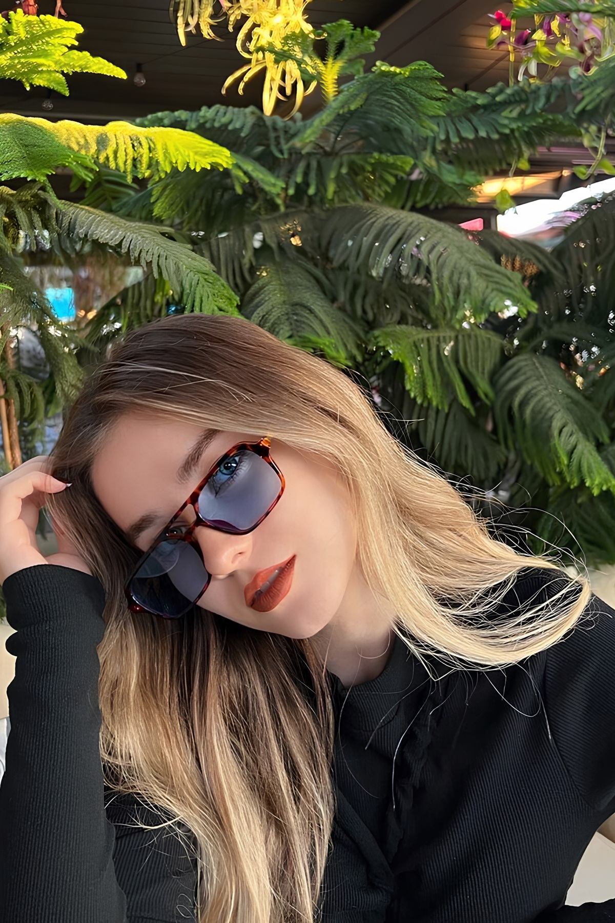 Eyesofia Swanky Unisex Leopar Mavi Cam Güneş Gözlüğü