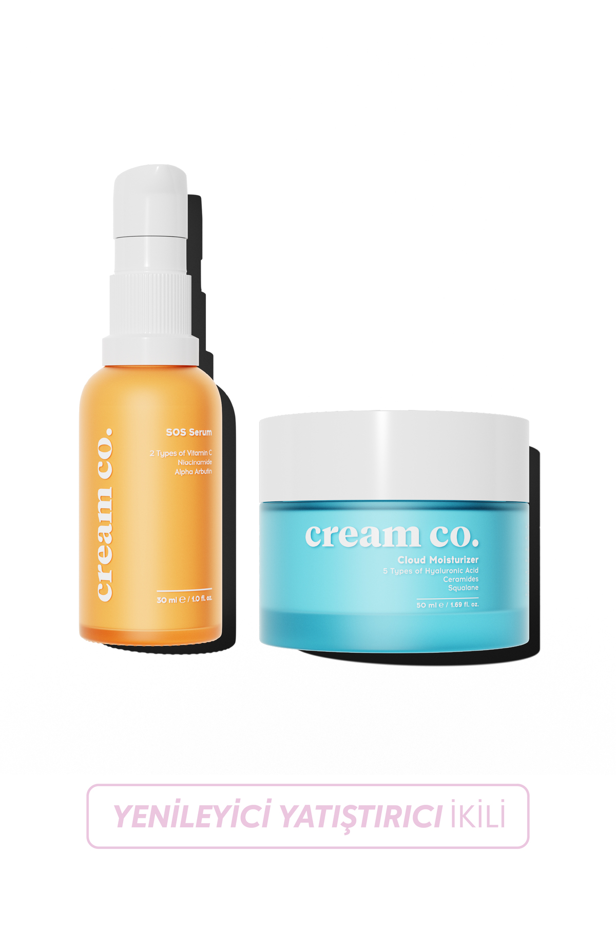 Cream Co. Yenileyici Leke & Akne Karşıtı Pürüzsüzleştirici Yatıştırıcı Onarıcı Nemlendirici İkili