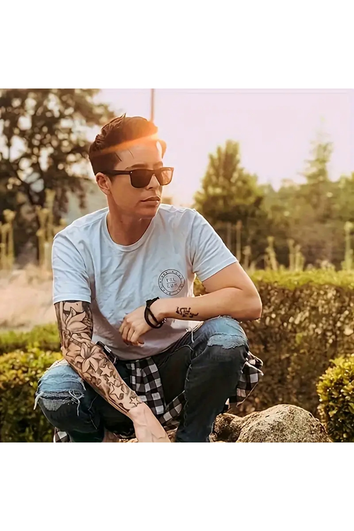 Genel Markalar Unisex Güneş Gözlüğü UV400 Korumalı Tarz Sporcu Gözlükleri - Görsel 3