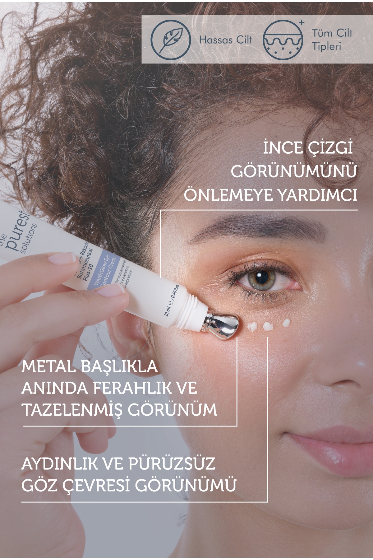 The Purest Solutions Cilt ve Göz Çevresi Bakım Seti, Retinol, Adenozin, Peptid İçeren, Kırışıklık Karşıtı Bakım, 2’li Set - Görsel 2
