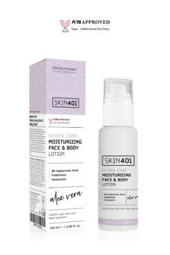 Skin401 Gün Boyu Yoğun Nemlendirme Sağlayan Yüz ve Vücut Losyonu 100ml (8D Hyalüronik Asit ve Prebiyotikler)