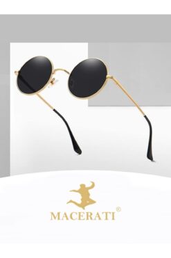 MACERATİ Harry Potter Unisex Gold Metal Yuvarlak Çerçeve Uv400 Güneş Gözlüğü