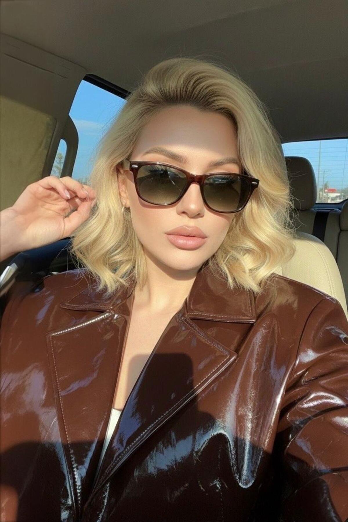 Goldmine Unisex Kemik Güneş Gözlüğü Kahverengi Yeşil