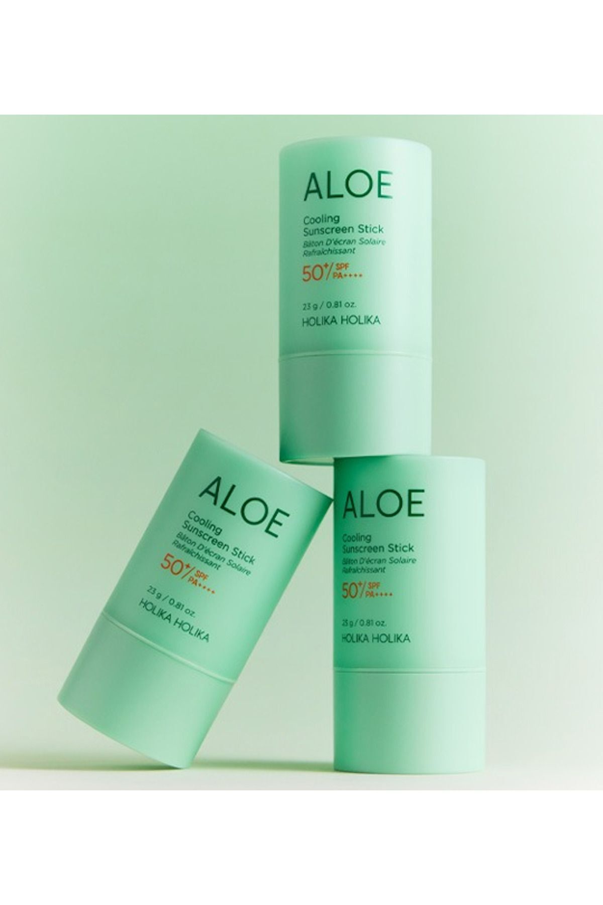 Holika Holika Aloe Cooling Sunscreen Stick SPF50+ PA(YÜKSEK UV KORUMALI STİK YÜZ GÜNEŞ KREMİ) 23g - Görsel 3