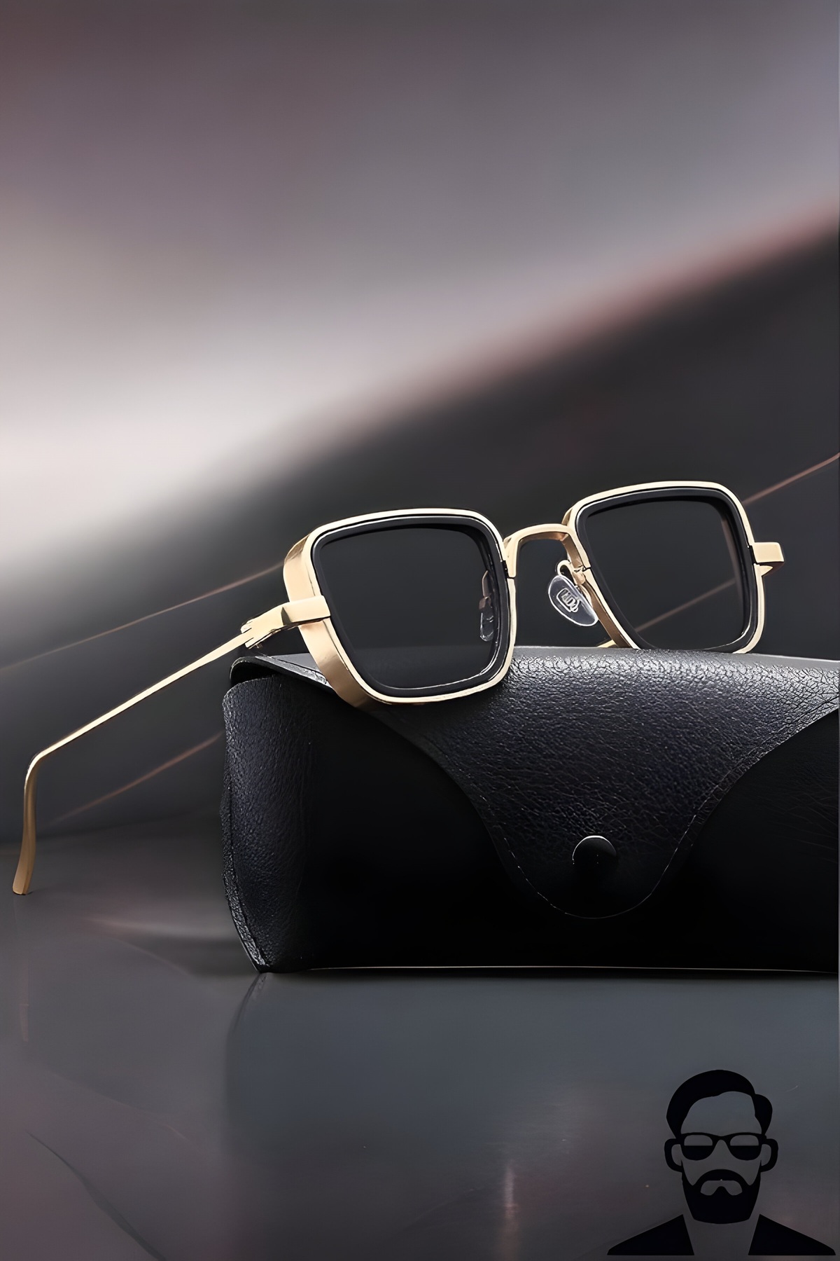 Della Pianto Leon Unisex Gold Siyah Güneş Gözlüğü - Görsel 2