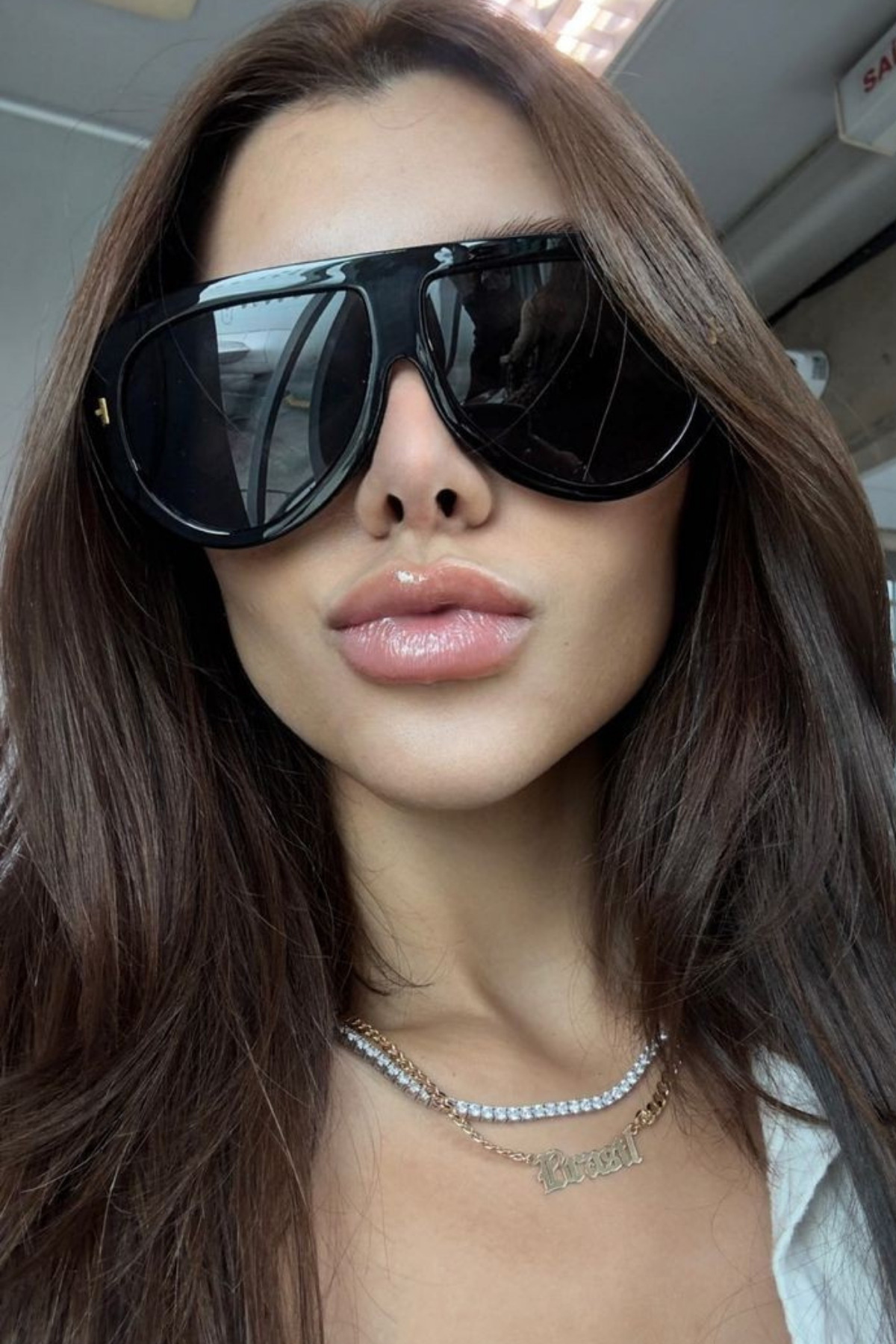 Chunky Frame Jaun Vintage Siyah Unisex Güneş Gözlüğü - Görsel 2