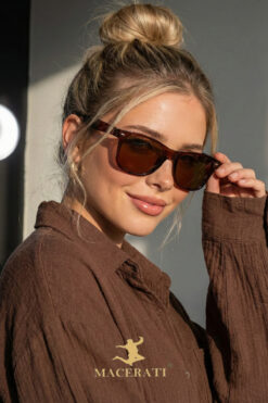 MACERATİ Huge Wifi Kahve Kare UV400 Filtreli Güneş Gözlüğü