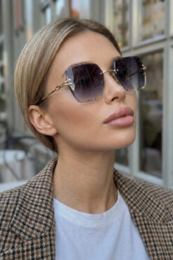 Eyesofia Kristal Siyah Degrade Uv400 Korumalı Utra Hafif Kadın Güneş Gözlüğü