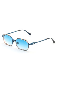Angel Eyes Dikdörtgen Tasarım Gold Mavi Çerçeve Mavi Cam Kadın&Erkek Güneş Gözlüğü