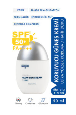 GLUTANEX Güneş Kremi Spf 50+ Pa++++ 50000 ppm Lipozomal Glutatyon Aydınlatıcı Canlandırıcı Leke Karşıtı 50 ml