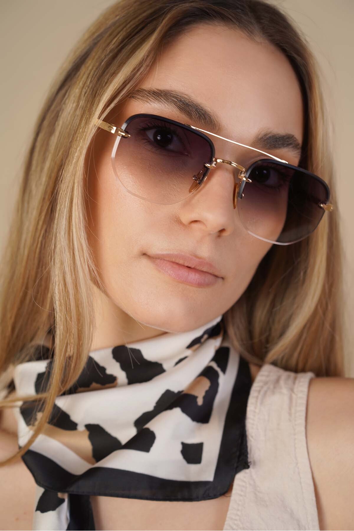 Stil Noktası Selya Siyah Degrade Güneş Gözlüğü