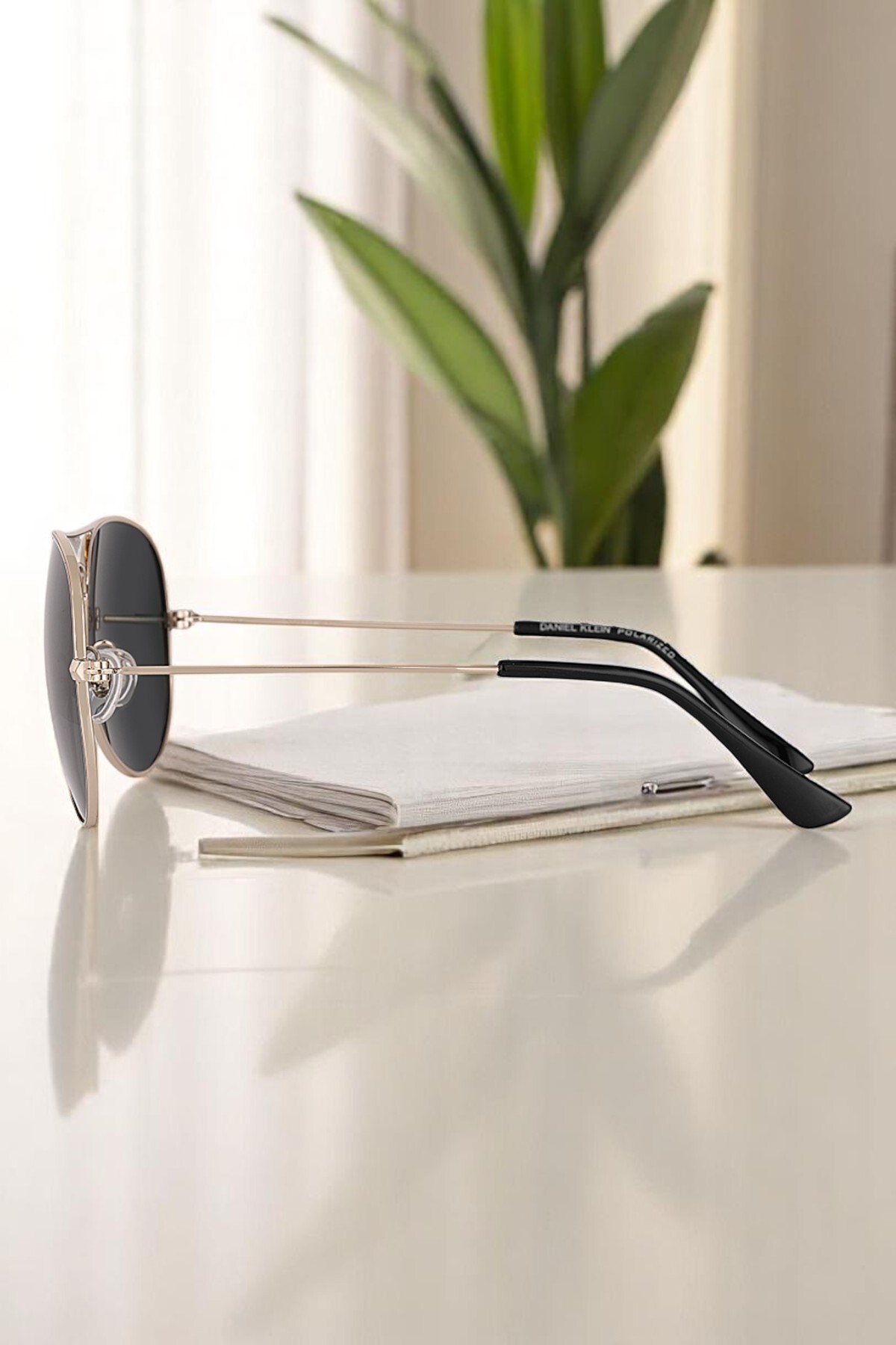 Daniel Klein Orijinal %100 Polarize UV400 Korumalı Gold Renk Erkek Güneş Gözlüğü DKG6261C2 - Görsel 3