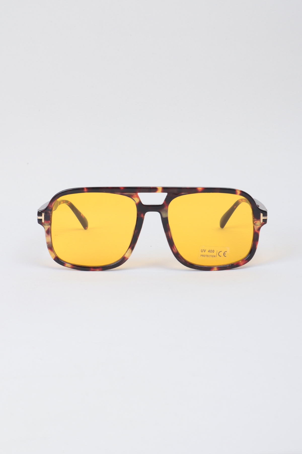 Kapin Toffie Leopar Dikdörtgen Güneş Gözlüğü - Nude Camlı