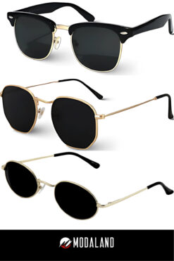 ModaLand Yeni Unisex Sezon Kadın&Erkek Güneş Gözlüğü 3'Lü Fırsat lüks Seti