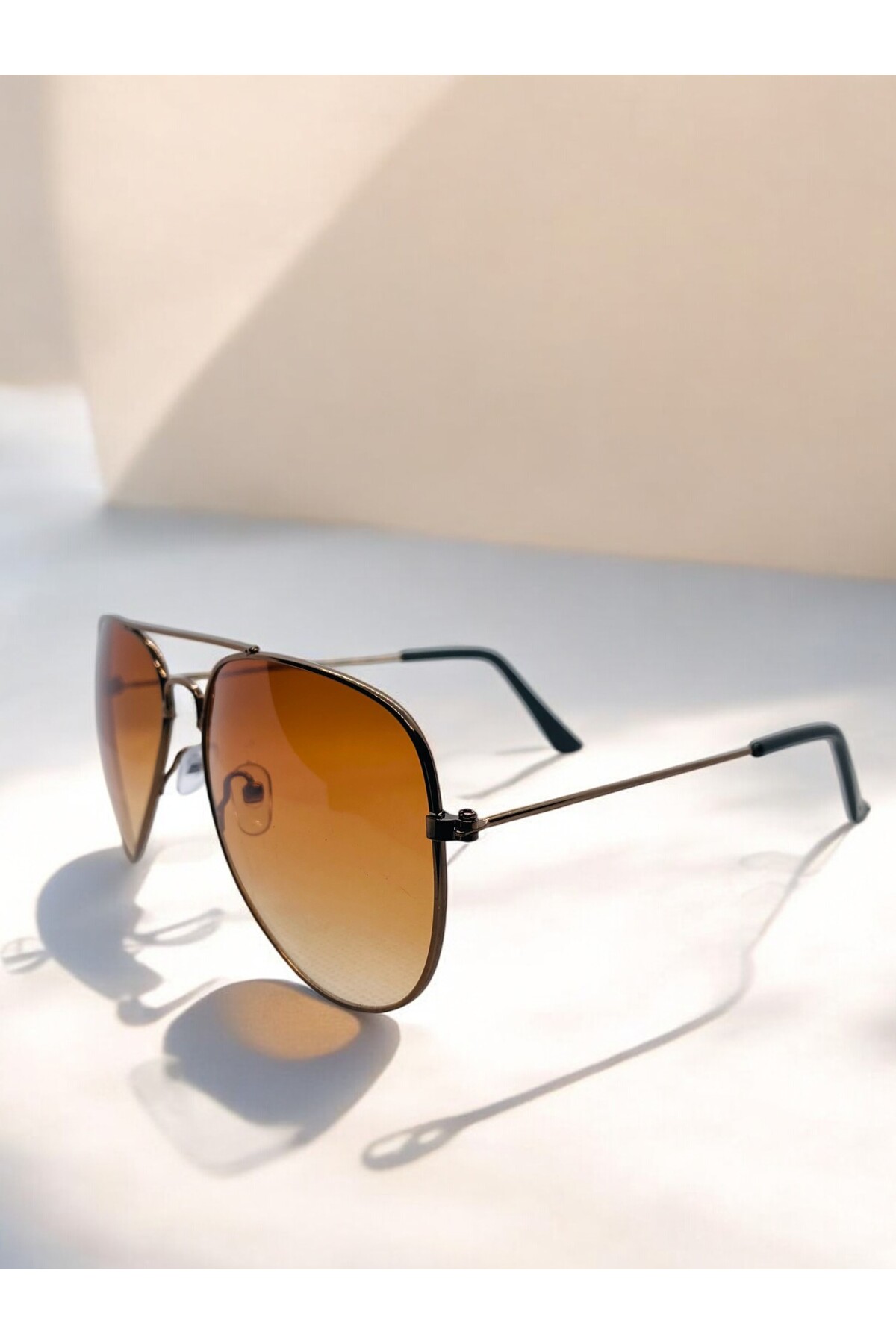 MİSE Damla model unisex kahve renk güneş gözlüğü yeni sezon - Görsel 2