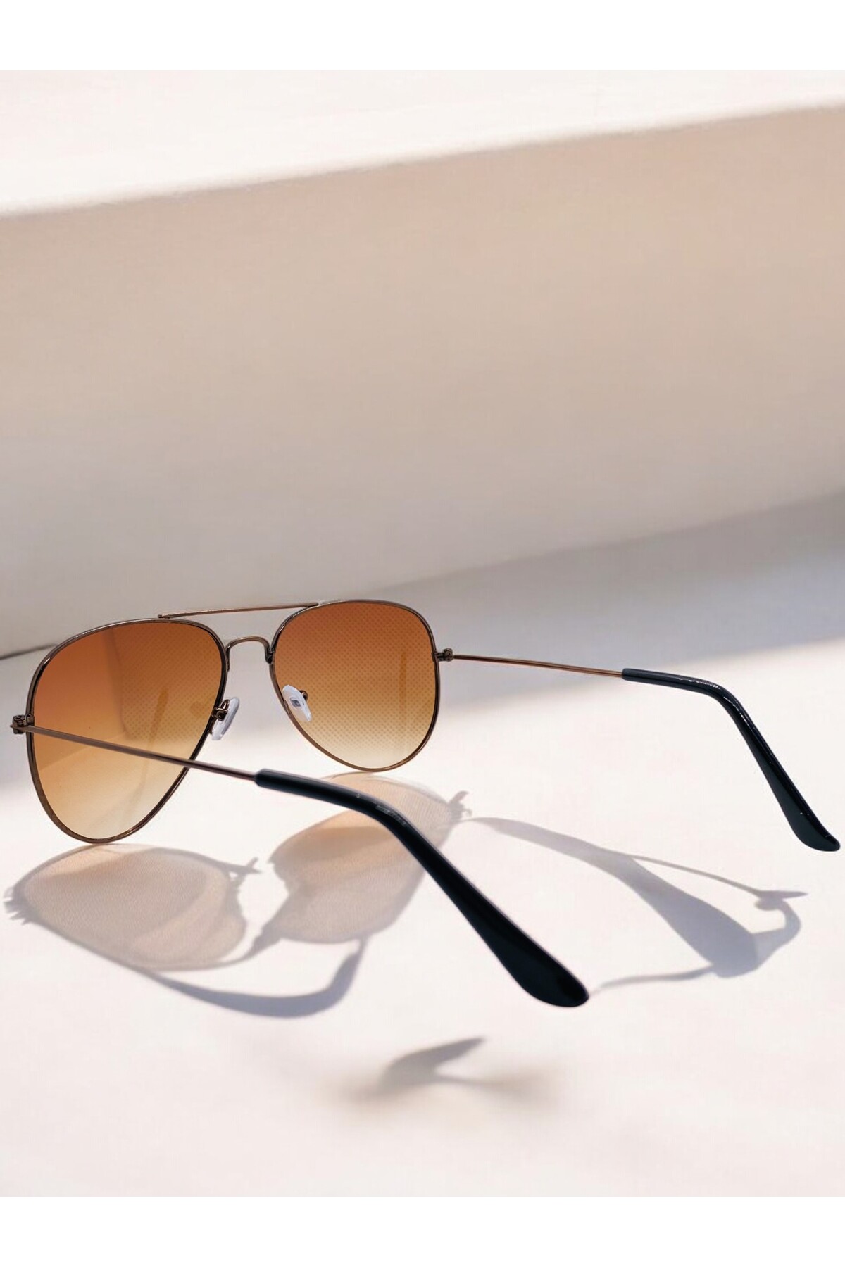 MİSE Damla model unisex kahve renk güneş gözlüğü yeni sezon - Görsel 3