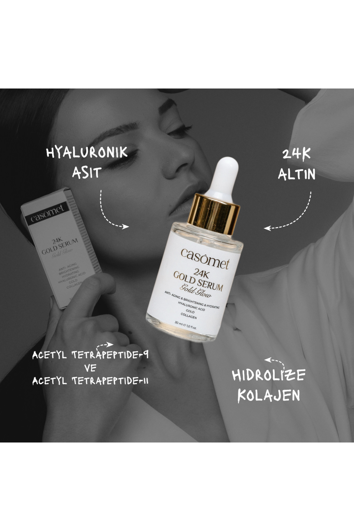 casomet 24K Altın Özlü Serum - Görsel 2