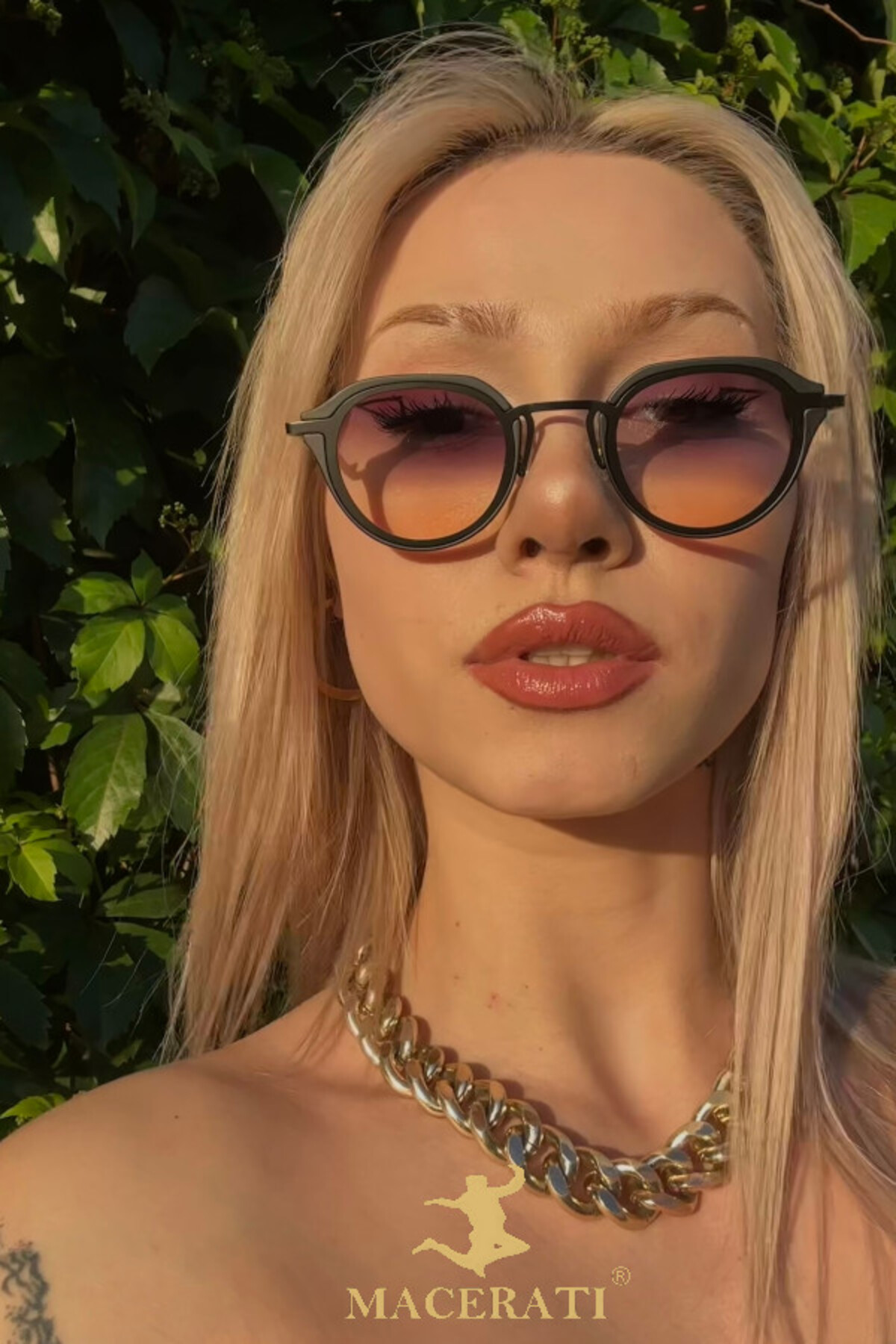 MACERATİ Bumble Unisex Füme Degrade Metal Lüx Güneş Gözlüğü