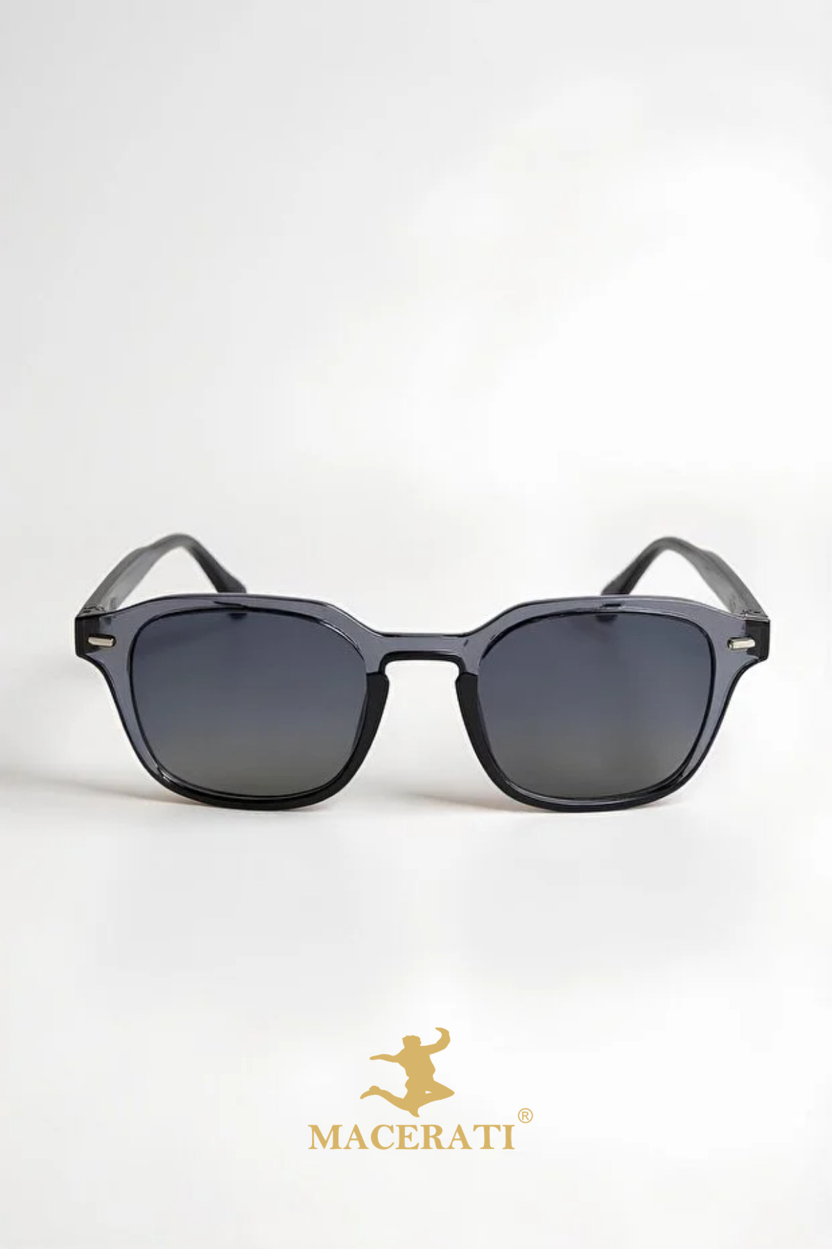 MACERATİ Unisex Siyah Clubmaster Klasik Güneş Gözlüğü - Görsel 3