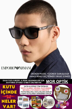 Emporio Armani EA4224 5001/71 57-19-145 3N "SPORTİF KARE MODEL ŞEFFAF DETAYLI"