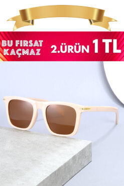Zzla 2.Ürün 1 Tl Uv400 Korumalı Krem Unisex Güneş Gözlüğü