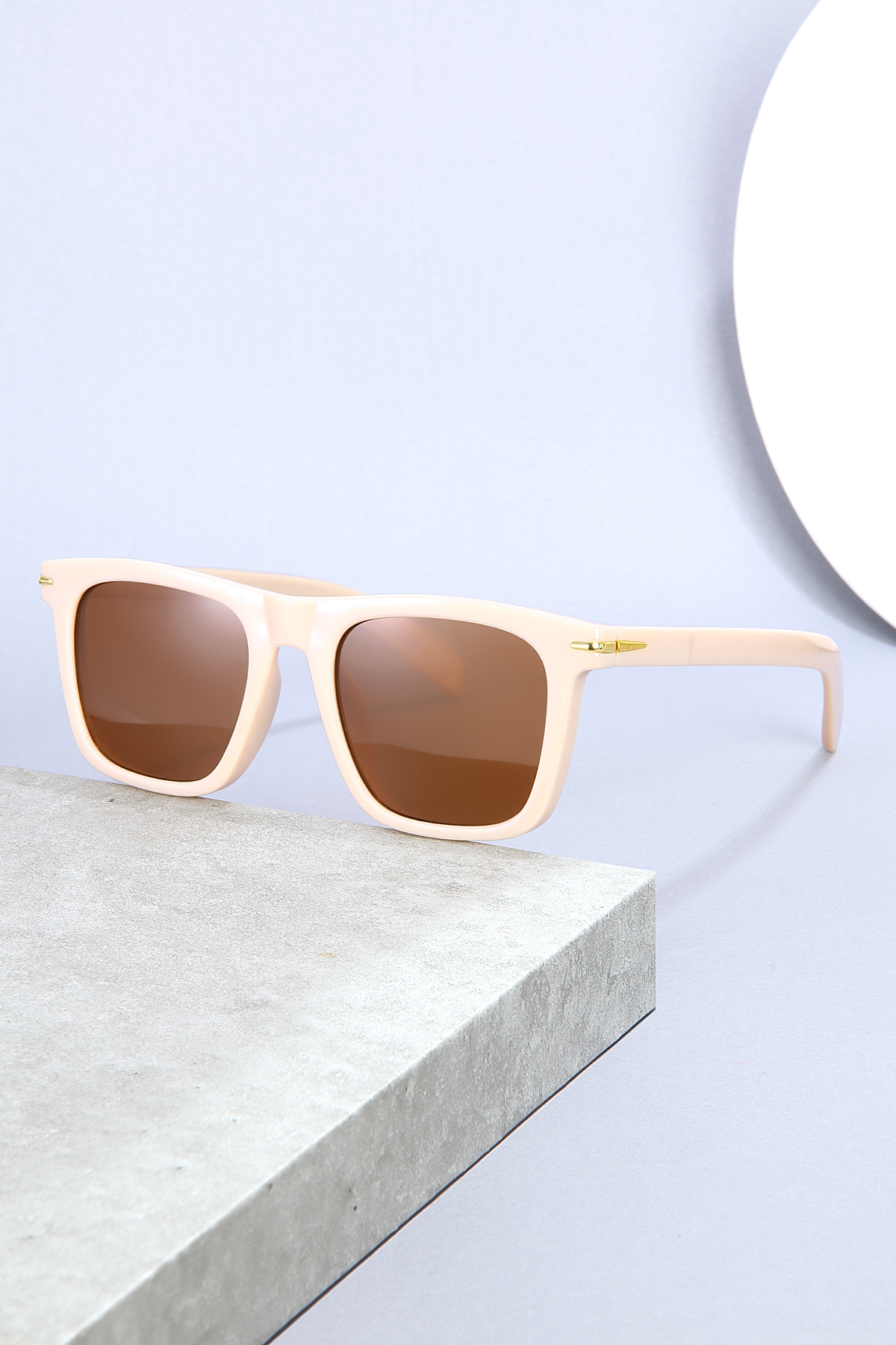 Zzla 2.Ürün 1 Tl Uv400 Korumalı Krem Unisex Güneş Gözlüğü - Görsel 3