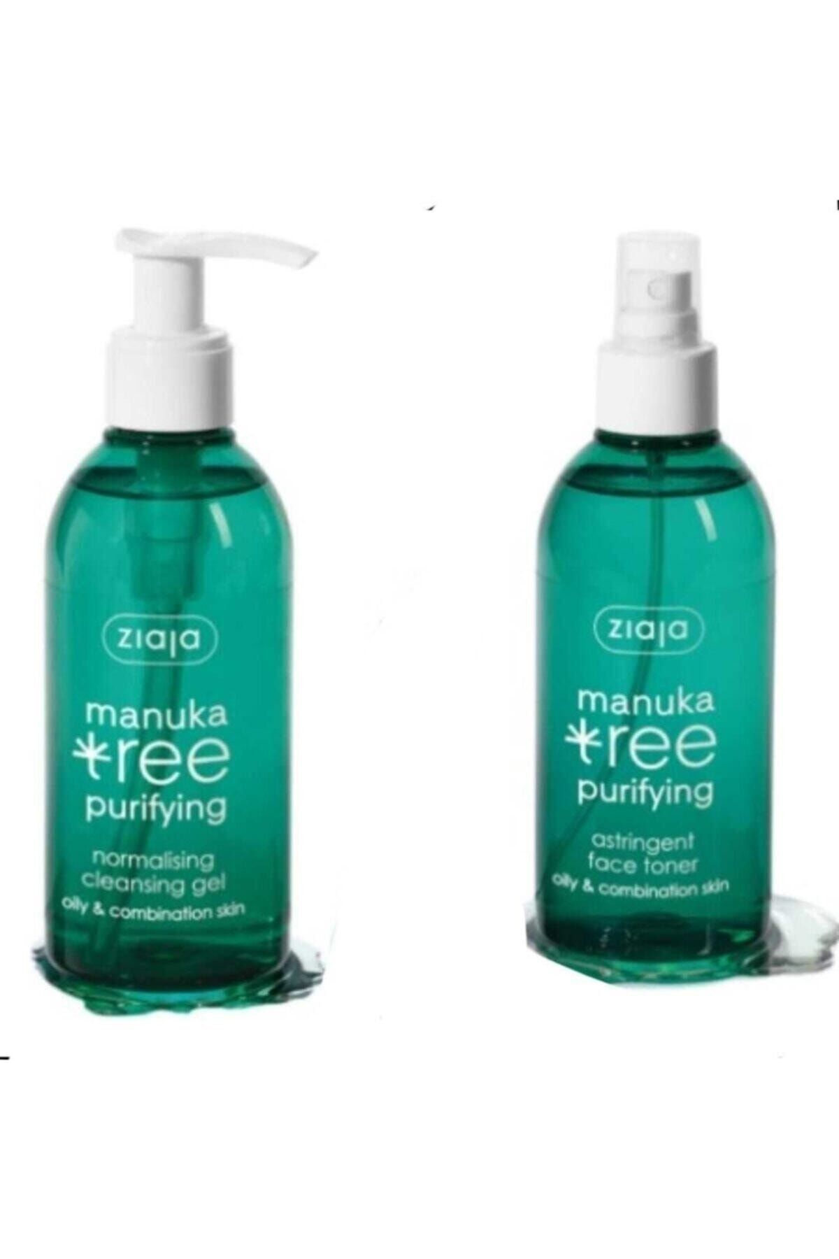 Ziaja Manuka Ağacı Özlü Akneli Cilt Tonik 200 ml ve Akneli Cilt Temizleme Jeli 200 ml 2'li Set