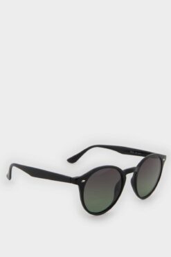 DeFacto Erkek Yuvarlak Siyah Plastik Çerçeve Siyah Cam Polarize Güneş Gözlüğü F0579AXNS