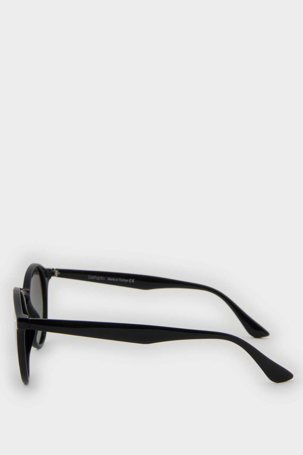 DeFacto Erkek Yuvarlak Siyah Plastik Çerçeve Siyah Cam Polarize Güneş Gözlüğü F0579AXNS - Görsel 3