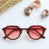 LOOKUP NEW Anastasia Unisex Oval Kırmızı Bordo Çerçeve Uv400 Kırmızı Degrade Yeni Sezon Güneş Gözlüğü