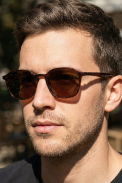 sun factory UV400 Polarize Unisex Kahverengi Güneş Gözlüğü 1370 C8484 - Esnek ve Dayanıklı Çerçeve