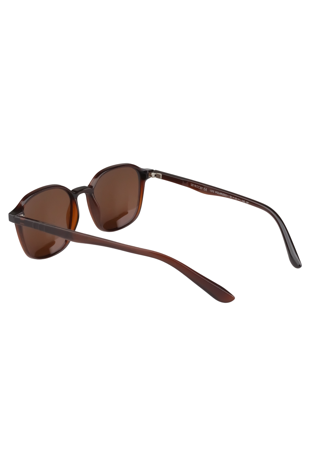 sun factory UV400 Polarize Unisex Kahverengi Güneş Gözlüğü 1370 C8484 - Esnek ve Dayanıklı Çerçeve - Görsel 3