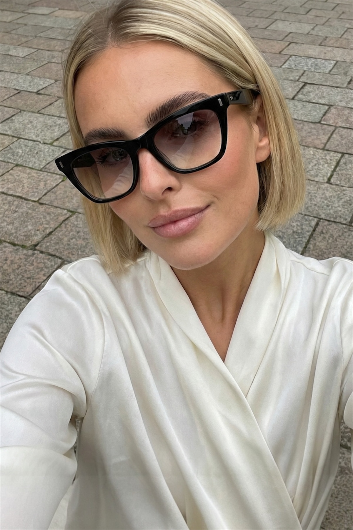 Eyesofia İris Unisex Siyah Füme Vintage Güneş Gözlüğü - Görsel 2