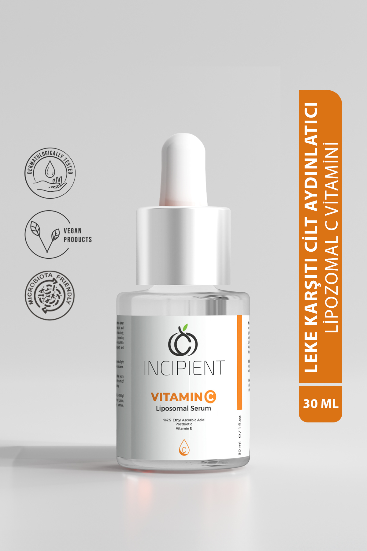 incipient Postbiotic Liposomal C Vitamini & Aydınlatıcı Cilt Tonu Eşitleyici Leke Karşıtı cilt serumu