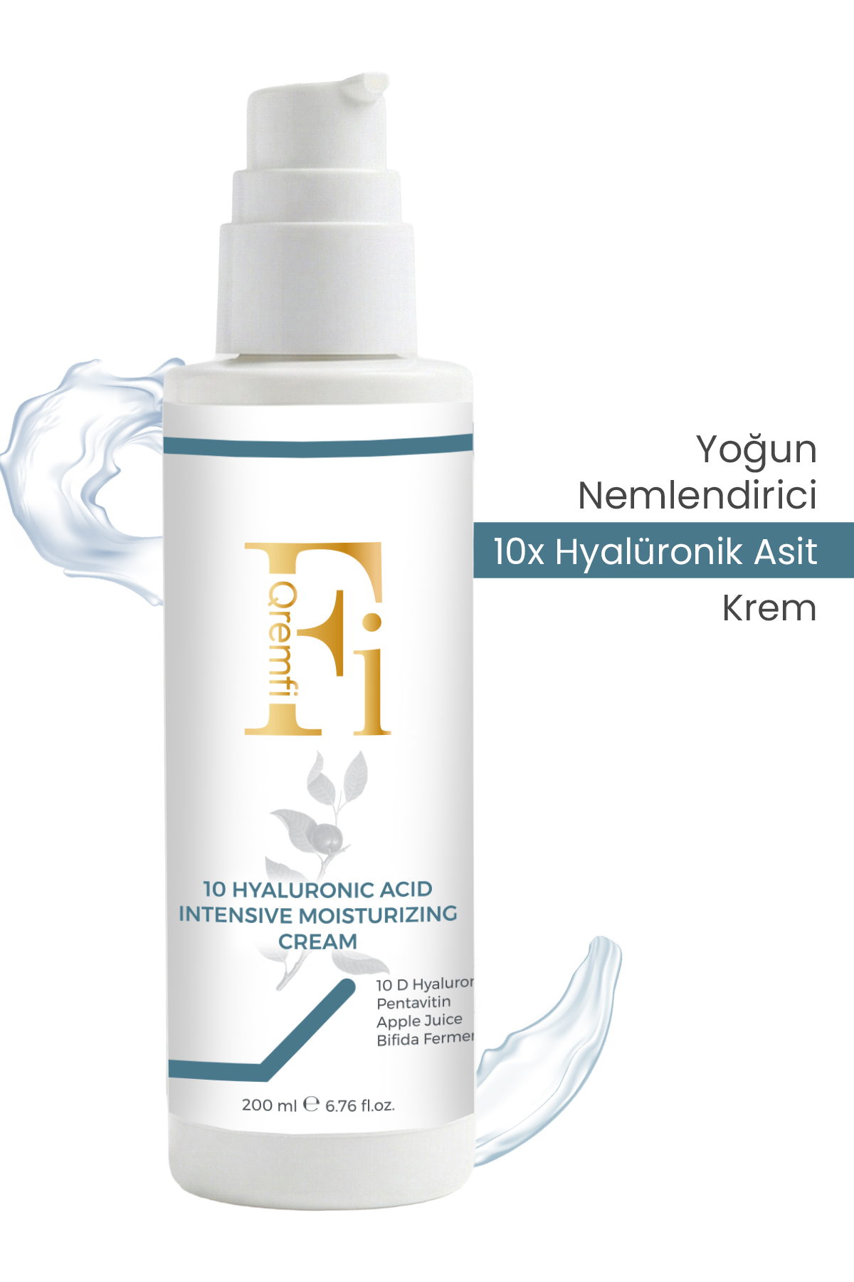 Qremfi 10 Farklı Hyalüronik Asit ve Biobifida Fermenti İçeren Yoğun Nemlendirici Krem 200 ml