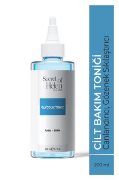 Secret of Helen Glikolik Asit Tonik 200 ml |Canlandırıcı & Gözenek Sıkılaştırıcı | AHA BHA, Glycolic Acid