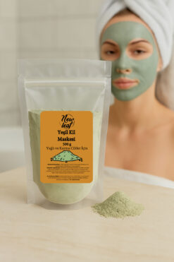 Newleaf Yağlı Ve Karma Ciltler Için Arındırıcı Yeşil Kil Yüz Maskesi 500 G