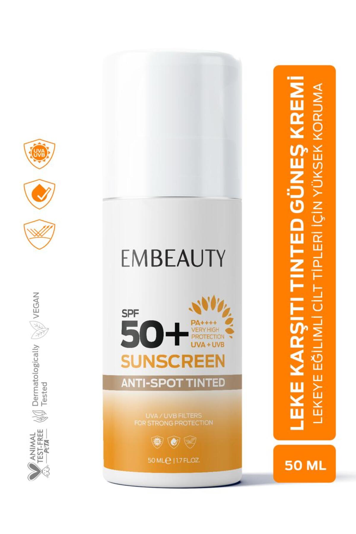 Embeauty Lekeye Eğilimli Cilt Tipleri Için Ultra Özel Yüksek Korumalı Güneş Kremi SPF50+ 50 ml