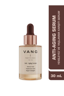 VANG Retinol Yaşlanma ve Kırışıklık Karşıtı & Onarıcı Gece Serumu | Hyaluronik Asit & Vegan Kolajen 30 ml