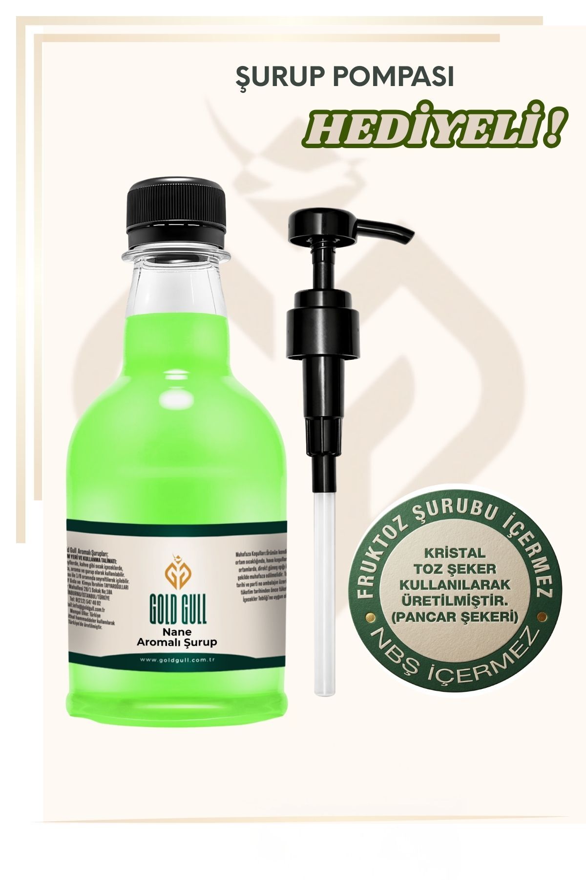 gold gull Nane Aromalı Kahve Ve Meyve Şurubu 300 Ml.