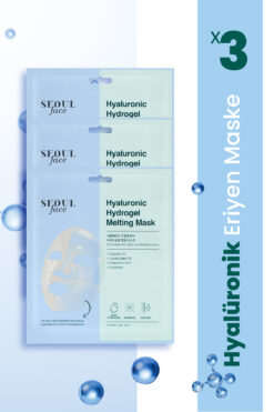 Dermal Hyalüronik Hydrojel Şeffaflaşan Kore Yüz Maskesi Nemlendirici Eriyen Maske 34 gr. 3 Adet