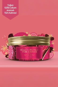 Mim and More Rose Turkish Delight Turkish Coffee, Güllü Lokum Aromalı Türk Kahvesi,150 gr