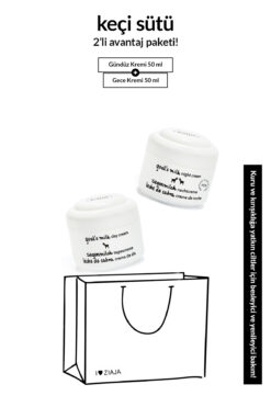 Ziaja Keçi Sütü Nemlendirici Gündüz Yüz Kremi 50ml + Gece Yüz Kremi 50ml 2'li Avantaj Paketi